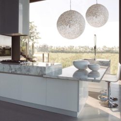 Mobiliario para cocinas de alta gama – Gofratto alto brillo – Johnson Acero
