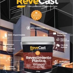 Revestimiento plástico texturado en color para pared –  Revecast