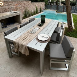 Muebles de jardín de aluminio- línea comedor- Puertos escobar- Natal Outdoor Deco