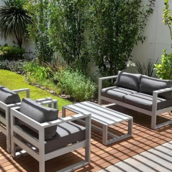Sillones de aluminio para exterior- La Plata- Verde Jardín Muebles